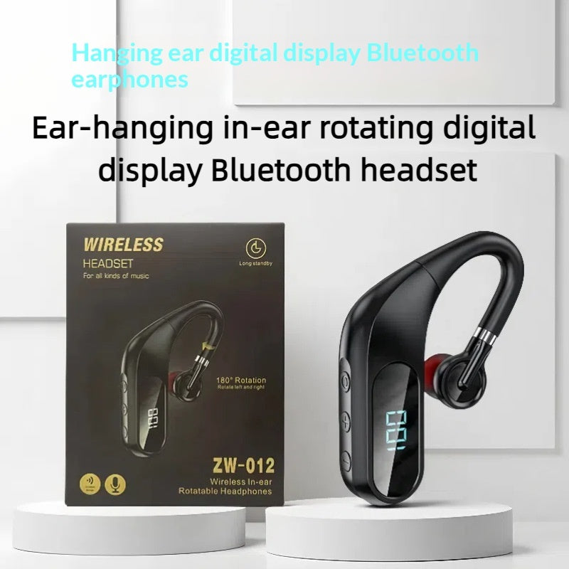 Bluetooth Earbuds With Digital Display Over-ear Design Noise Cancellation And Wireless In-ear For Sports